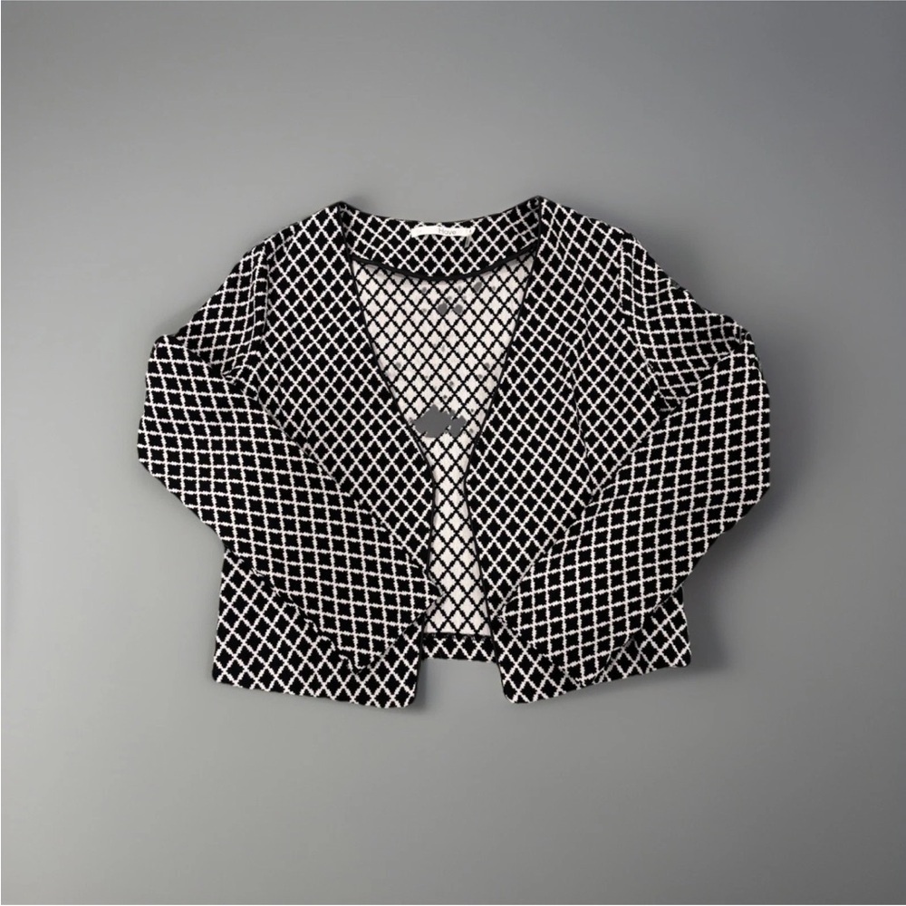 Have Black and White Geometric Blazer